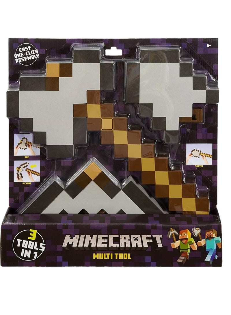 عام ماين كرافت لعبة معدات 3 في 1 سلاح معول مجرفة فأس مزيج الدعائم أداة نموذج - Image 4