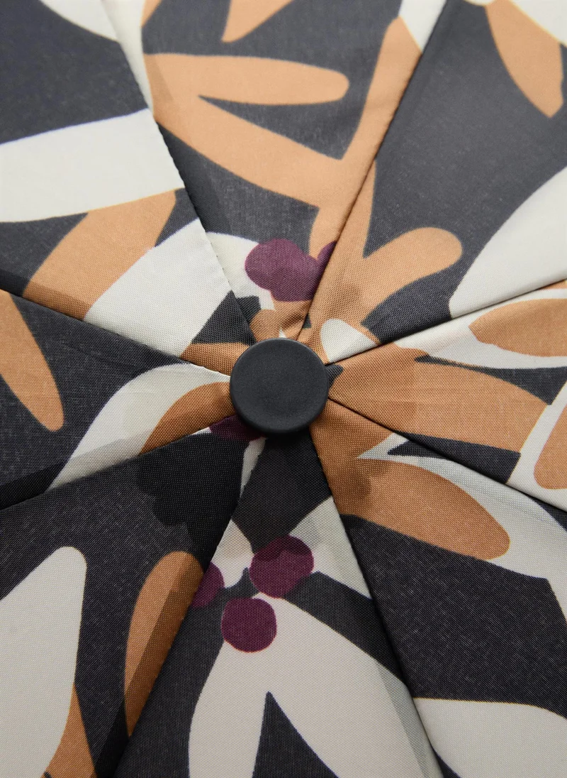 MANGO Casual Flower Print Umbrella