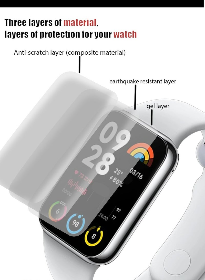2 PCS Xiaomi Band 8 Pro Screen Protectors, [Anti-Oil] [Anti-Bubble] [HD Clear] Full Protection Soft Screen Protector Glass Film Explosion-proof LCD Watch for Xiaomi Band 8 Pro - Image 3