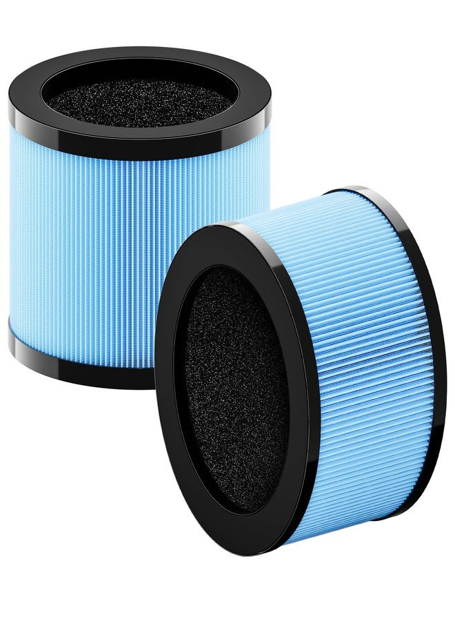 Improvedhand MK01 MK06 Filter Replacement Compatible with AROEVE MK01 MK06, ToLife TZ-K1, Kloudi DH-JH01 Air Purifier, 4-in-1 Filtration System,High Efficiency and Activated Carbon Filter, Blue, Pack of 2 - Image 1