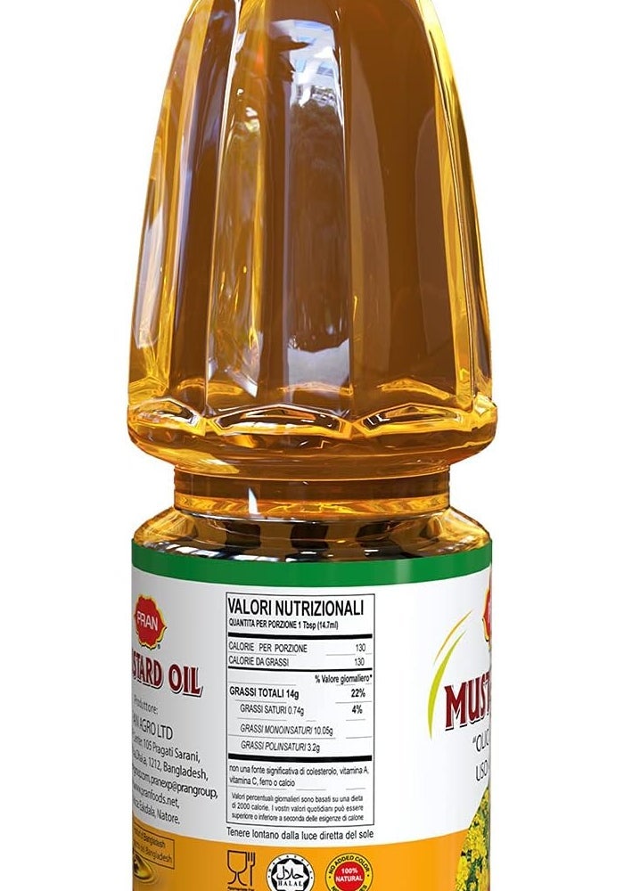 PRAN Mustard Oil 1000ml - Culinary Cooking Oil - Image 2