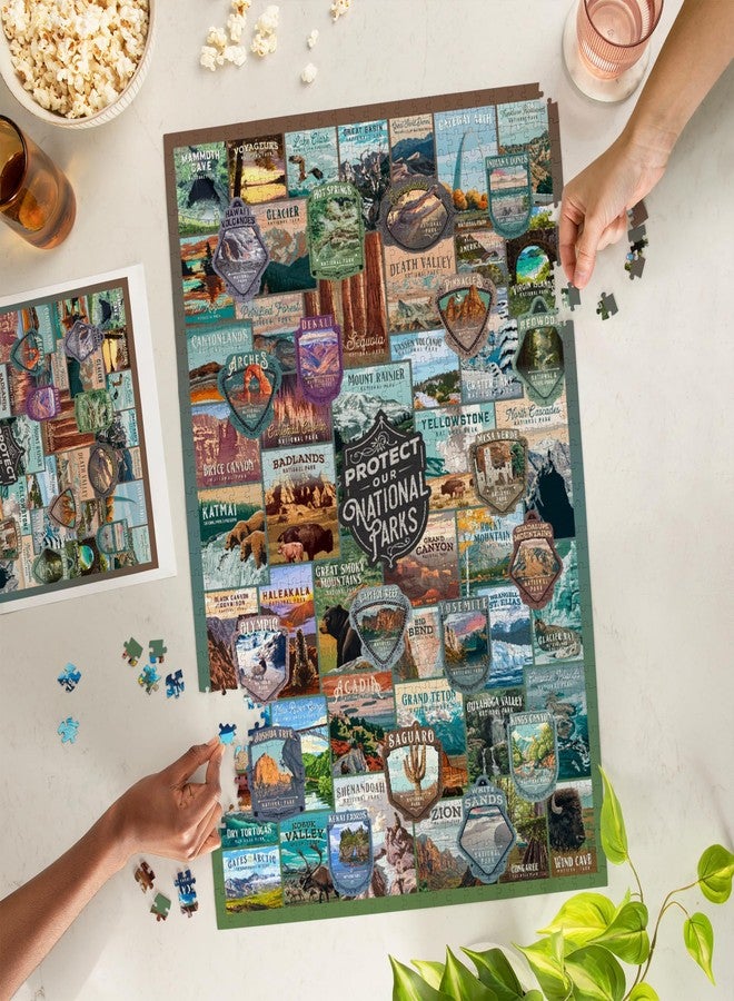 Lantern Press Made in USA Puzzle for Adults - 1000 Pieces, Reference Poster, Premium Box, Protect Our National Parks Collection, Collage - Image 2