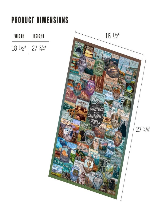 Lantern Press Made in USA Puzzle for Adults - 1000 Pieces, Reference Poster, Premium Box, Protect Our National Parks Collection, Collage - Image 5