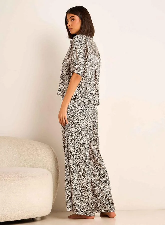 Aadaraya  Aadaraya Pyjama Set Button-Down Shirt & Trousers for Women | Best Price UAE