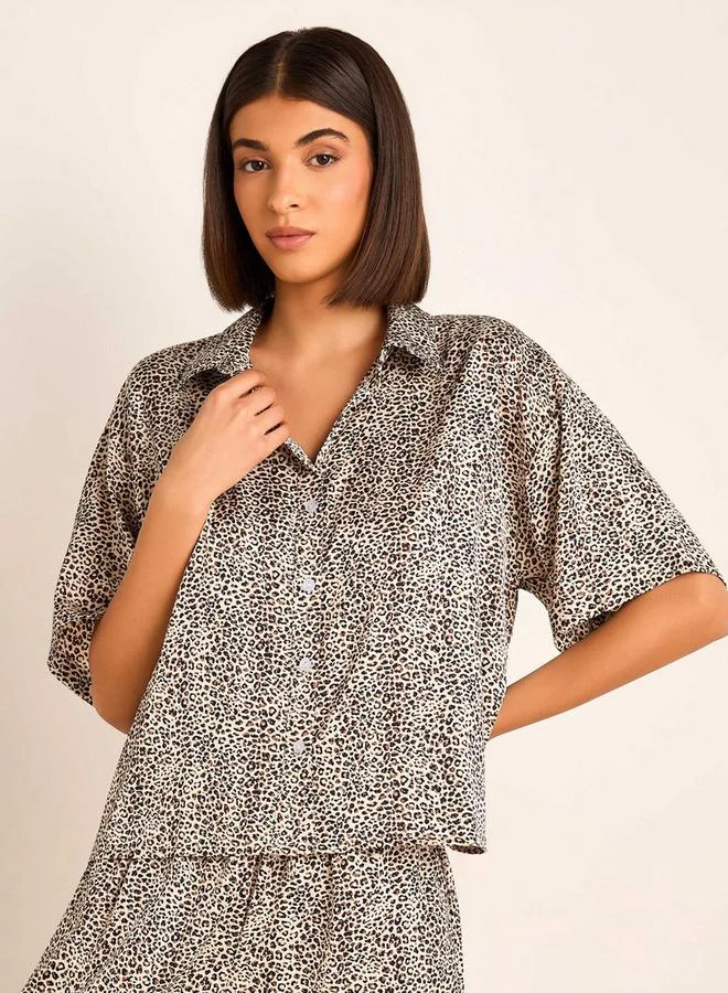 أدريا طقم بيجامة أدارايا قميص بأزرار وسروال