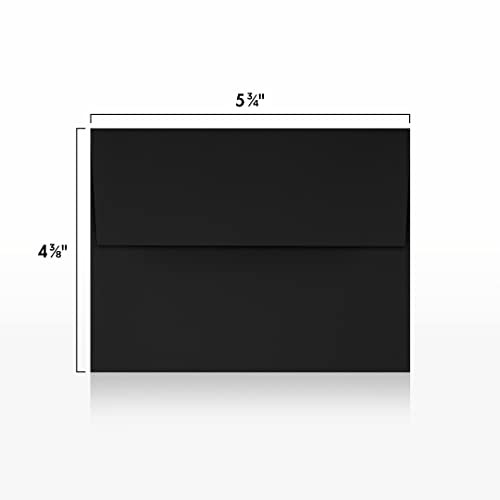 LUXPaper A2 Invitation Envelopes | Peel & Press | 4 3/8" x 5 3/4" | Midnight Black | 80lb. Text | 50 Qty - Image 3
