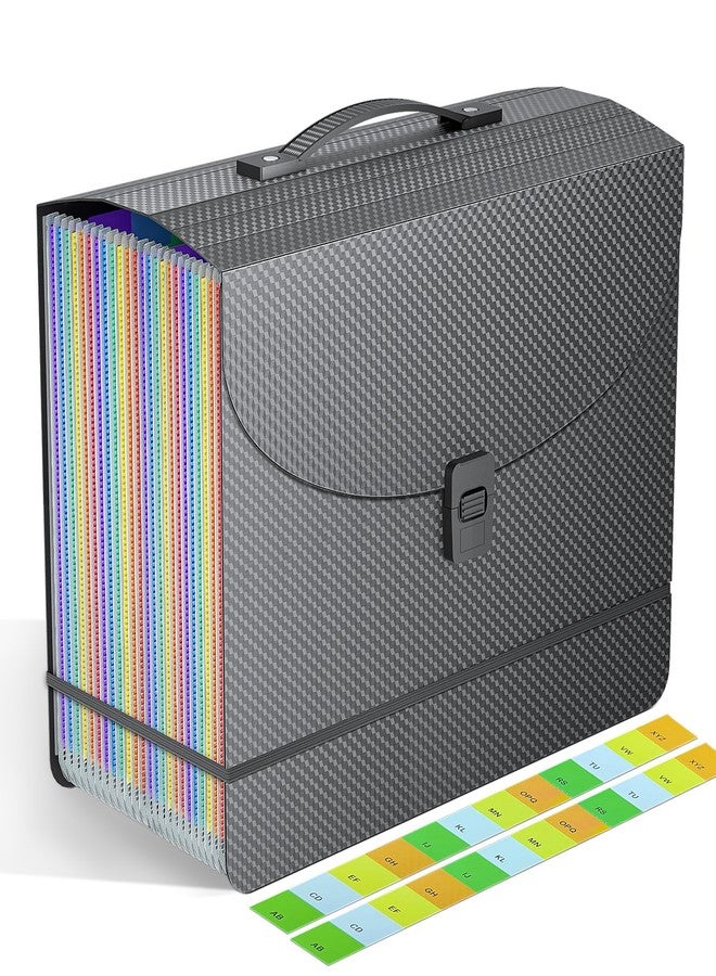 Vanulee 25 Pockets Accordion File Organizer with Handle,Expanding File Folders,Portable Filing Folder,Expandable Documents,Bill,Organizer for Office,Home,a-z Tab Included,Perfect Filing Cabinet Diamond - Image 1