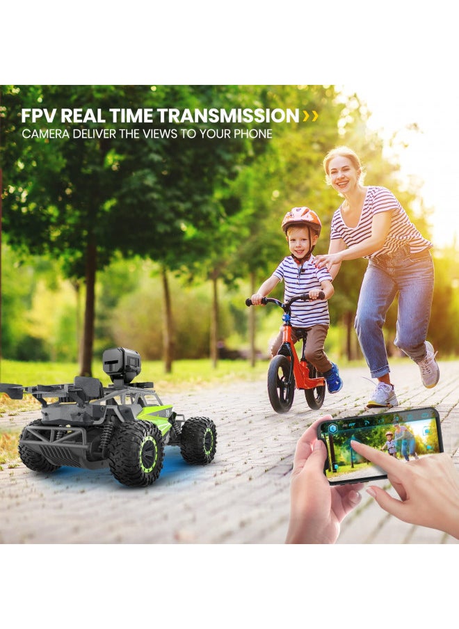 DEERC DEERC DE65 Remote Control Car with 1080P HD Camera,1:16 Scale RC Cars with LED Chassis Light&Headlights, 2.4Ghz High Speed Monster Truck Toy Vehicle, 2 Batteries for 60 Mins Play, Gift for Kids Boys  - Image 2