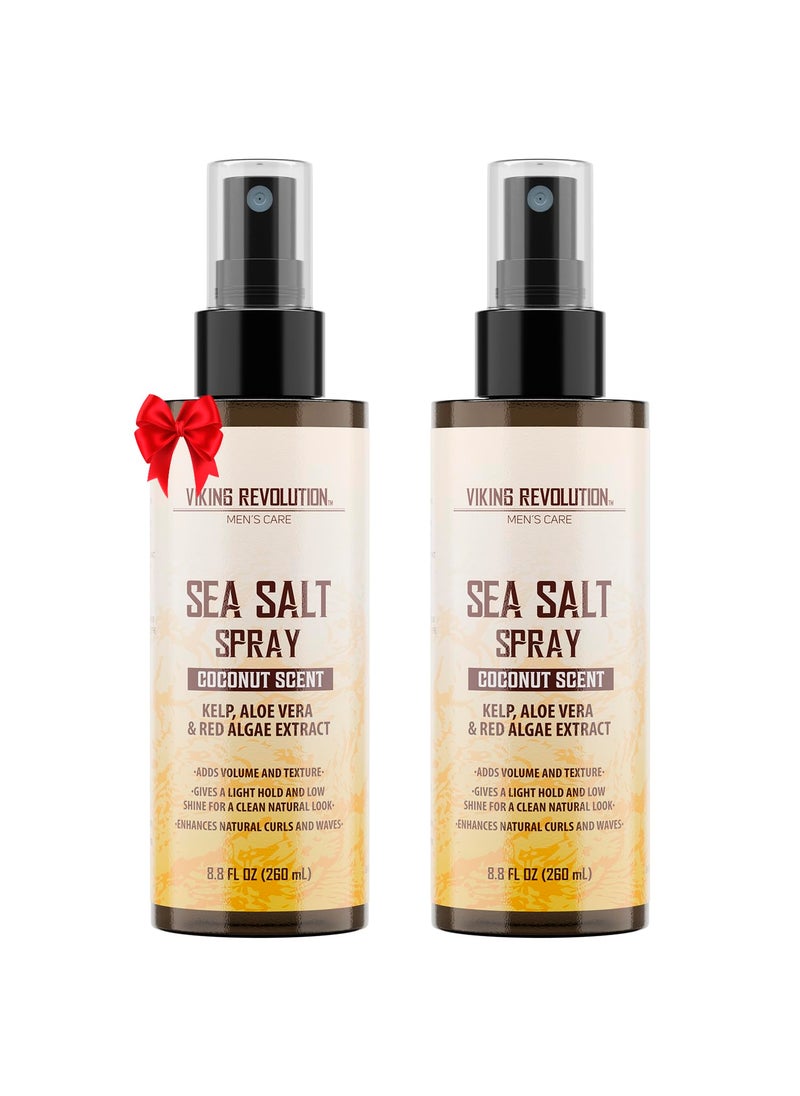 Viking Revolution Viking Revolution Coconut Sea Salt Spray for Men  Styling Volumizes  Enhances natural curls Provides beach hair look Boosts volume Soothes with Kelp Aloe Vera  Red Algae  2 pk 