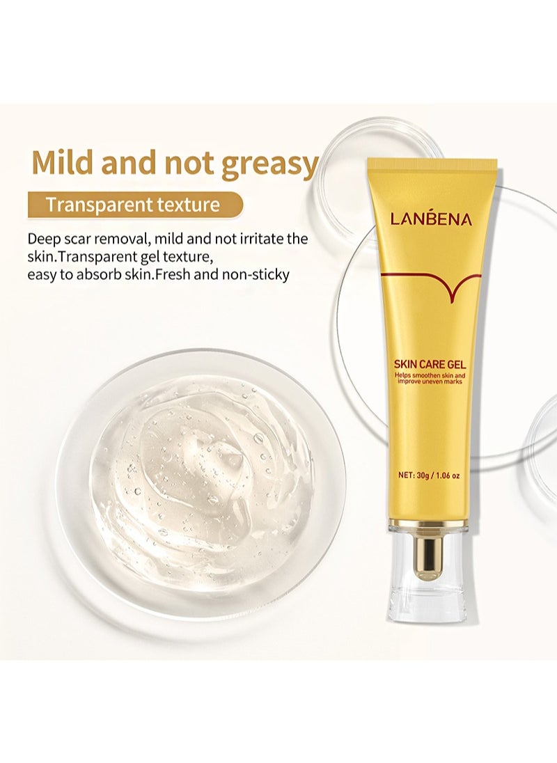 LANBENA - Herbal repair scar cream 30g, scar gel, skin repair gel, natural plant ingredients, effectively repair old and new scars, burns, stretch marks, acne, sunburn (30g) - Image 1