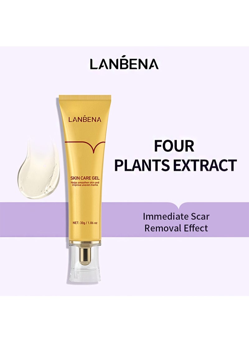 LANBENA - Herbal repair scar cream 30g, scar gel, skin repair gel, natural plant ingredients, effectively repair old and new scars, burns, stretch marks, acne, sunburn (30g) - Image 1