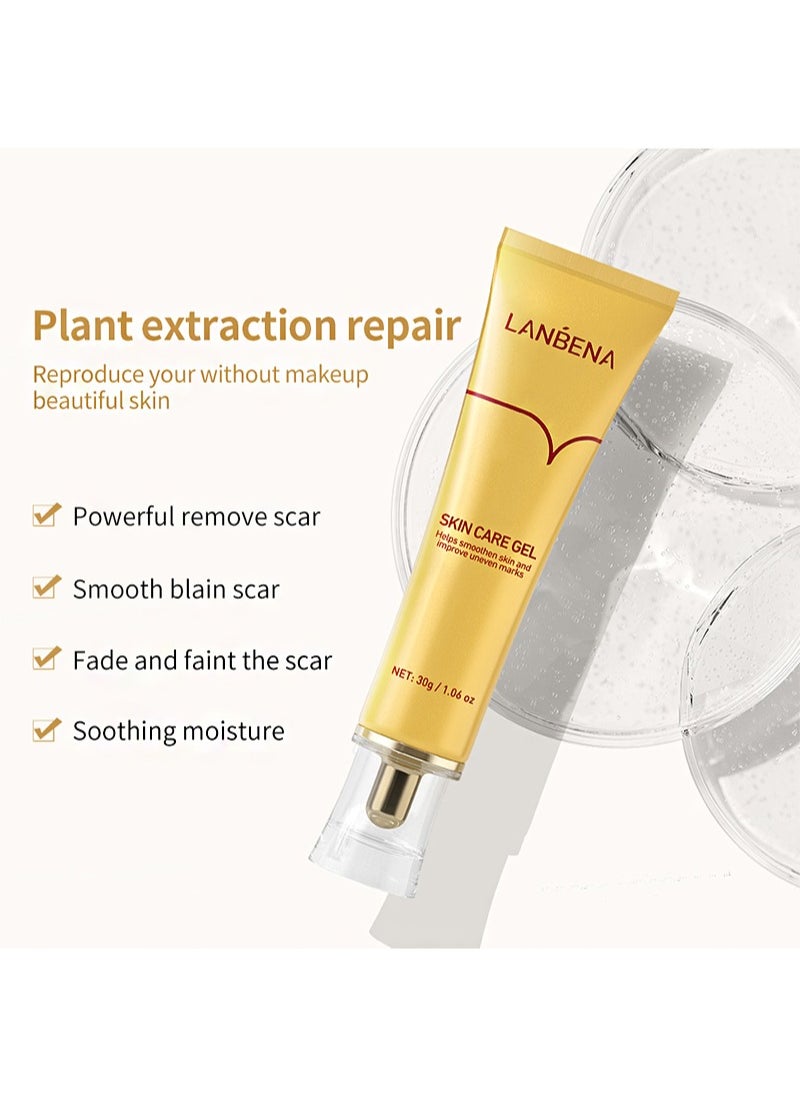 LANBENA - Herbal repair scar cream 30g, scar gel, skin repair gel, natural plant ingredients, effectively repair old and new scars, burns, stretch marks, acne, sunburn (30g) - Image 1
