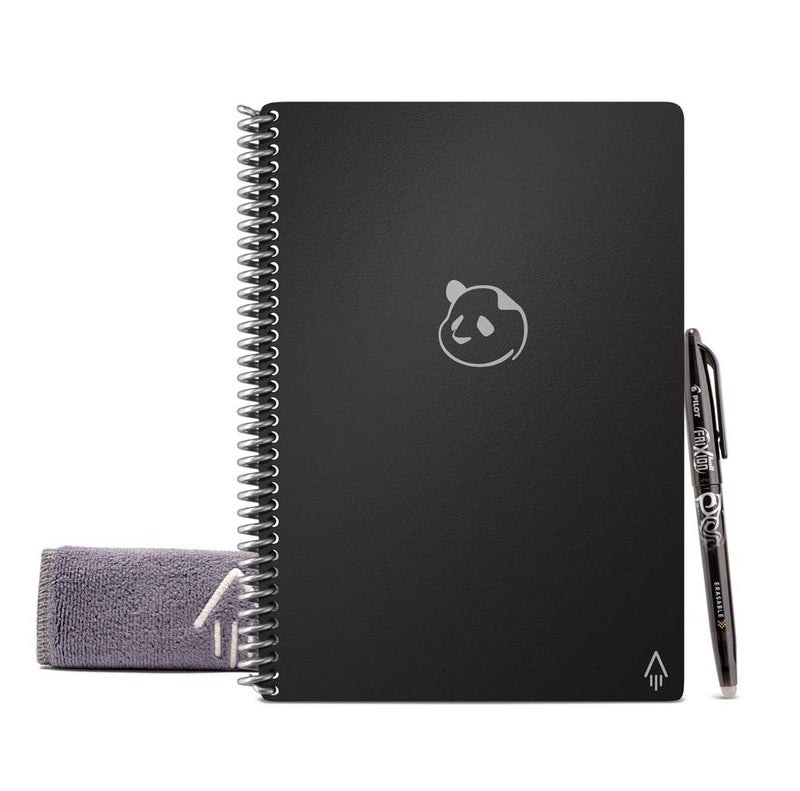 Rocketbook Panda Planner Reusable Smart Pages, Executive Size 6x8.8, Black - Daily, Weekly & Monthly Pages, App-Connected, Erasable, Ideal for Motivational Journaling, Goal Setting & Digital Organization - Image 1