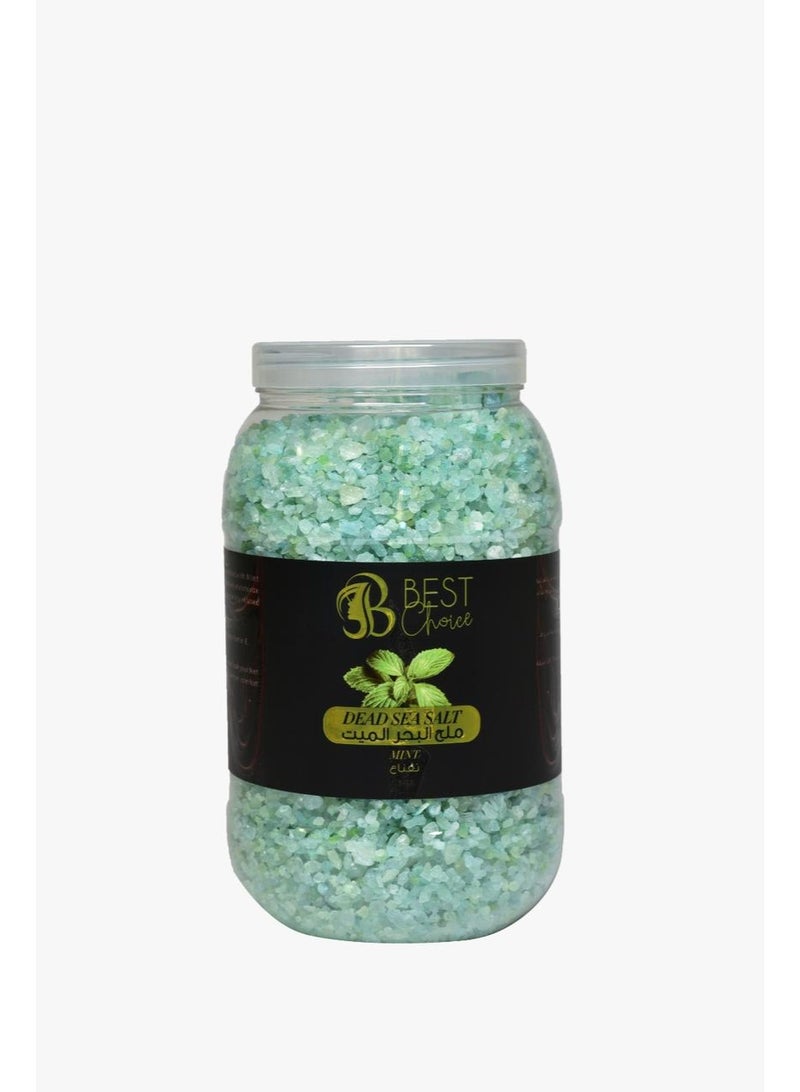 Best Choice Dead Sea Salt Premium Natural Bath Salt 5Kg Jar for Skin Body Hair Care and Relaxation - Mint - Image 1