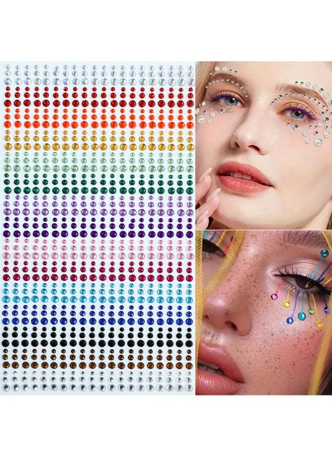 QINGYAN Crystal Rhinestone Stickers 15 Colors Kids DIY Embellishment Self Adhesive Jewels Sticker Colorful Diamond - Image 2