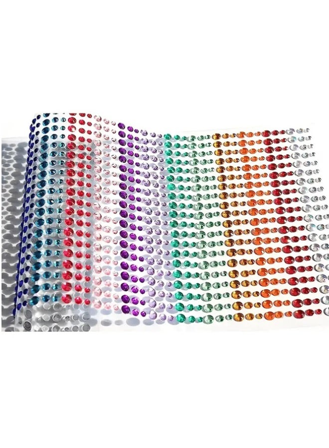 QINGYAN Crystal Rhinestone Stickers 15 Colors Kids DIY Embellishment Self Adhesive Jewels Sticker Colorful Diamond - Image 5