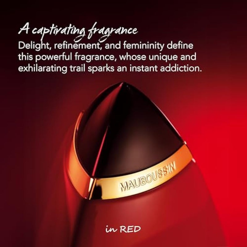 Mauboussin - Eau de Parfum Femme - In Red - Oriental, Woody & Floral Scent - 100ml - Image 3