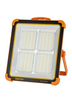 GEEPAS Geepas Rechargeable LED Work Light with Solar Panel- 448 PCS LEDs, 1500 lm, White, Warm, Blue and Red Lights/ USB Out Mobile Charging,Long Service Life, Good Stability, Energy Saving  - Image 1
