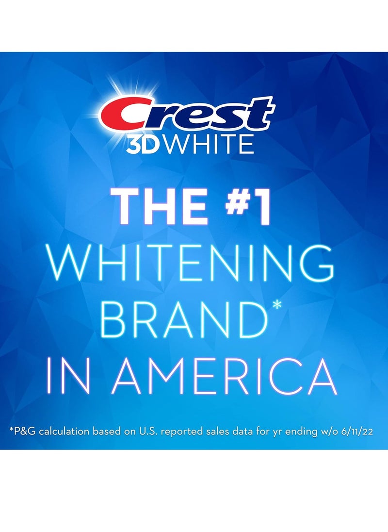 Crest - معجون أسنان كريست 3D وايت، نعناع مضيء متقدم، معجون أسنان لتبييض الأسنان، 3.7 أونصة (عبوة من 4 قطع) - Image 1