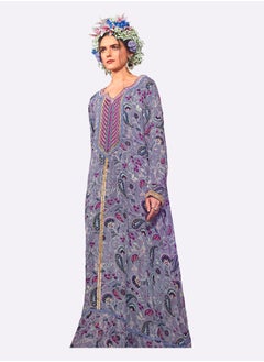 SARA Sara Paisley and Striped Printed Jalabiya  - Image 4
