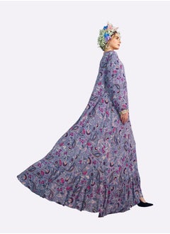 SARA Sara Paisley and Striped Printed Jalabiya  - Image 2