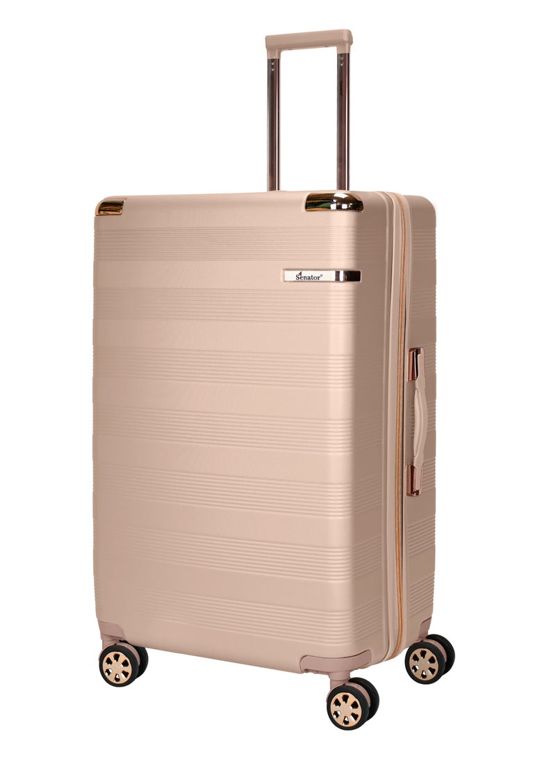 SENATOR Hard Case Trolley Luggage Set For Unisex ABS Lightweight 4 Double Wheeled Suitcase With Built In TSA Type Lock A5125 Set Of 3 Milk Pink - Image 2