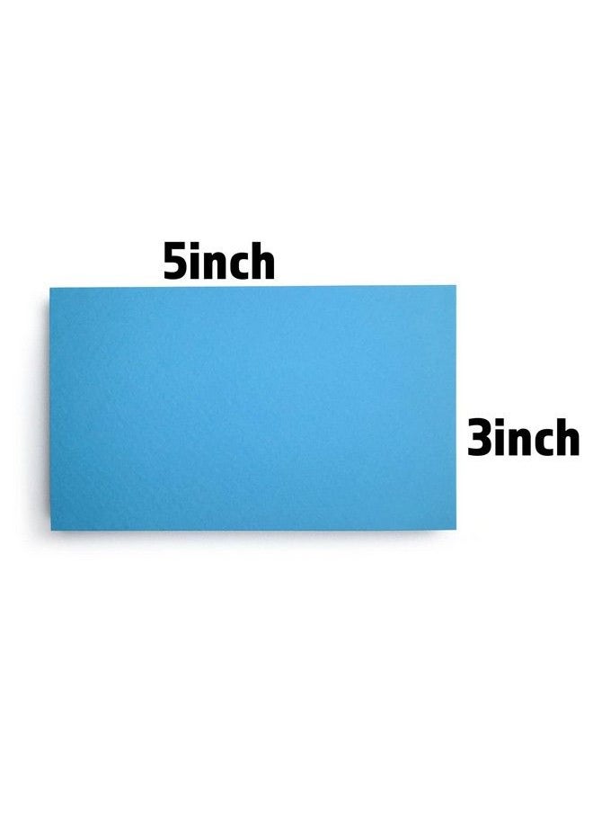 PPAPPAPPIYO Set Of 50 3X5 Color Blank Index Cards 180Gsm (Blue)  - Image 3