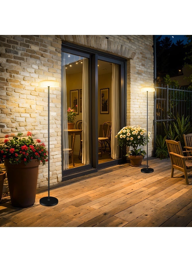 Solar Mushroom Floor Lamp Outdoor Garden Light with Remote Control, 80LED, IP44 Waterproof, Auto On/Off, - Image 3