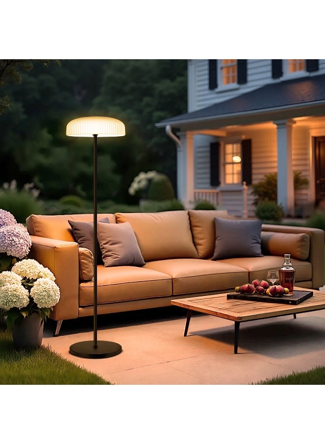 Solar Mushroom Floor Lamp Outdoor Garden Light with Remote Control, 80LED, IP44 Waterproof, Auto On/Off, - Image 4