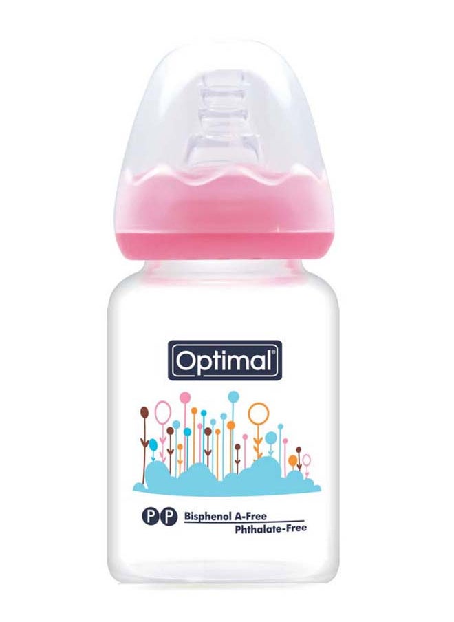 Optimal - زجاجة رضاعة زجاجية 60 مل، وردي - Image 1