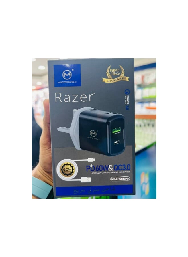 شاحن ميكروديا 60 واط PD & 3.0 QC