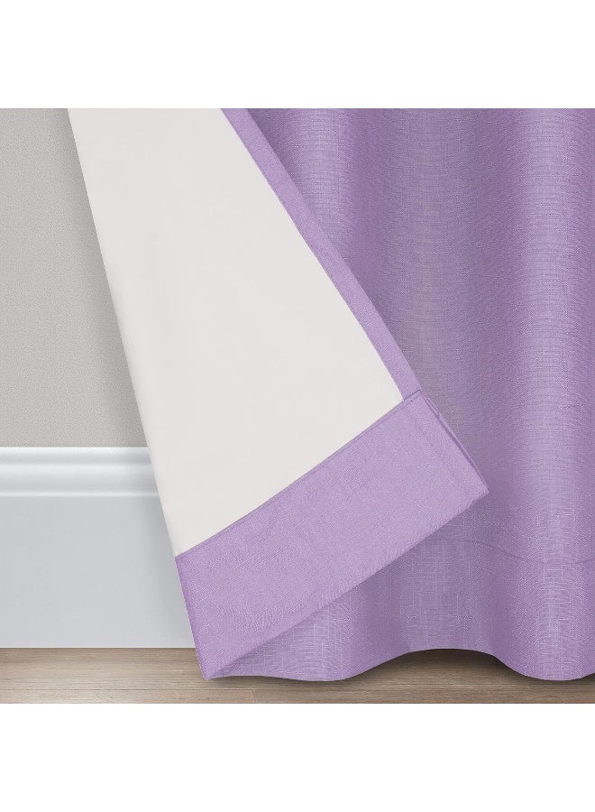 ECLIPSE Kendall Modern Blackout Thermal Rod Pocket Window Curtain for Bedroom or Living Room 1 Panel 42 X 54 Light Purple - Image 3