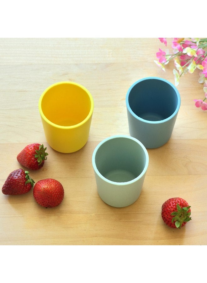 Youngever 3 Pack Silicone Kids Cups, 4 Ounce Silicone Kids Drinking Cups, Unbreakable Toddler Cups - Image 3