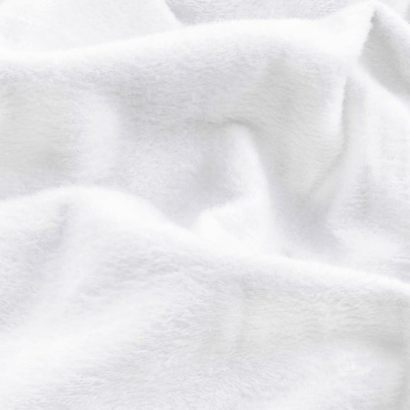 Entisn Minky Fabric by The Yard 1 Yard x 60 Inch Wide PreCut Minky Fleece Fabric White Cuddle Minky Fabric Soft Plush Fabric Solid Minky for Blanket Pillow Cover Scarf Sewing