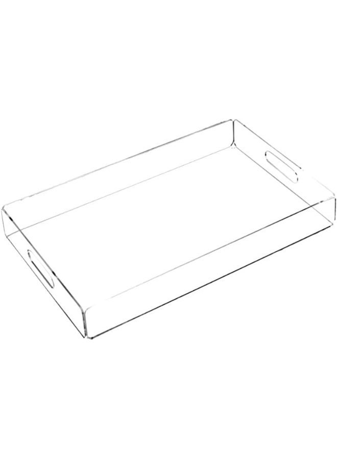 TPGP Multi-Purpose Acrylic Serving Tray 12x16 Inches (40x30x5 cm) | Decorative Tray Organizer | Coffee Table Countertop with Handles | Decorative Tray for Living Room Bedroom Entryway and Kitchen - Image 2
