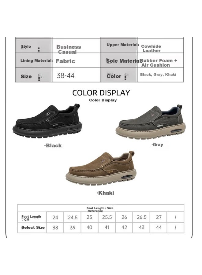 Montagut Men's Spring New Fashion Versatile Slip-on Leather Shoes Comfortable Commuter Durable Business Casual Loafers - Image 3
