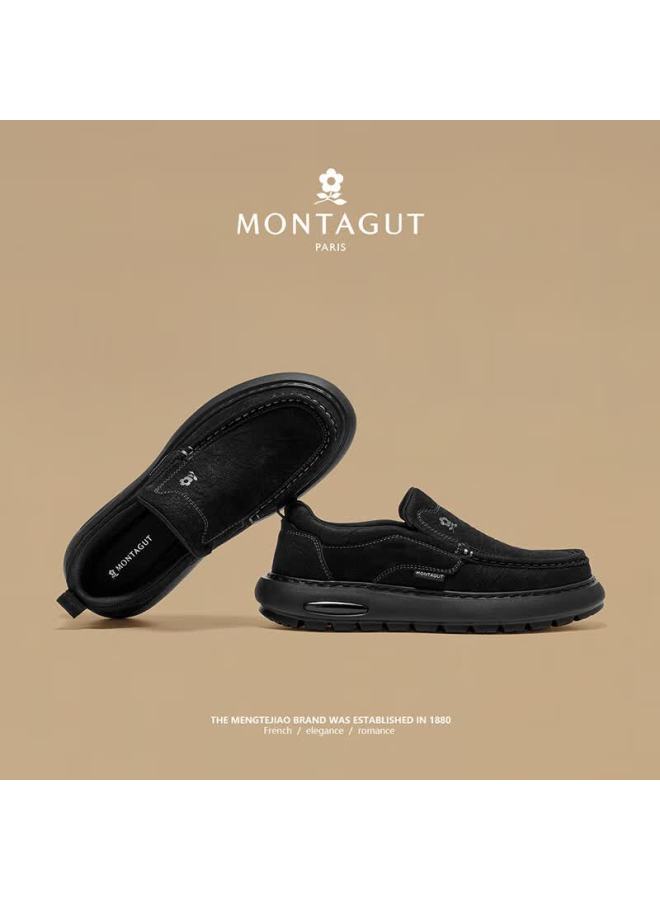Montagut Men's Spring New Fashion Versatile Slip-on Leather Shoes Comfortable Commuter Durable Business Casual Loafers - Image 5