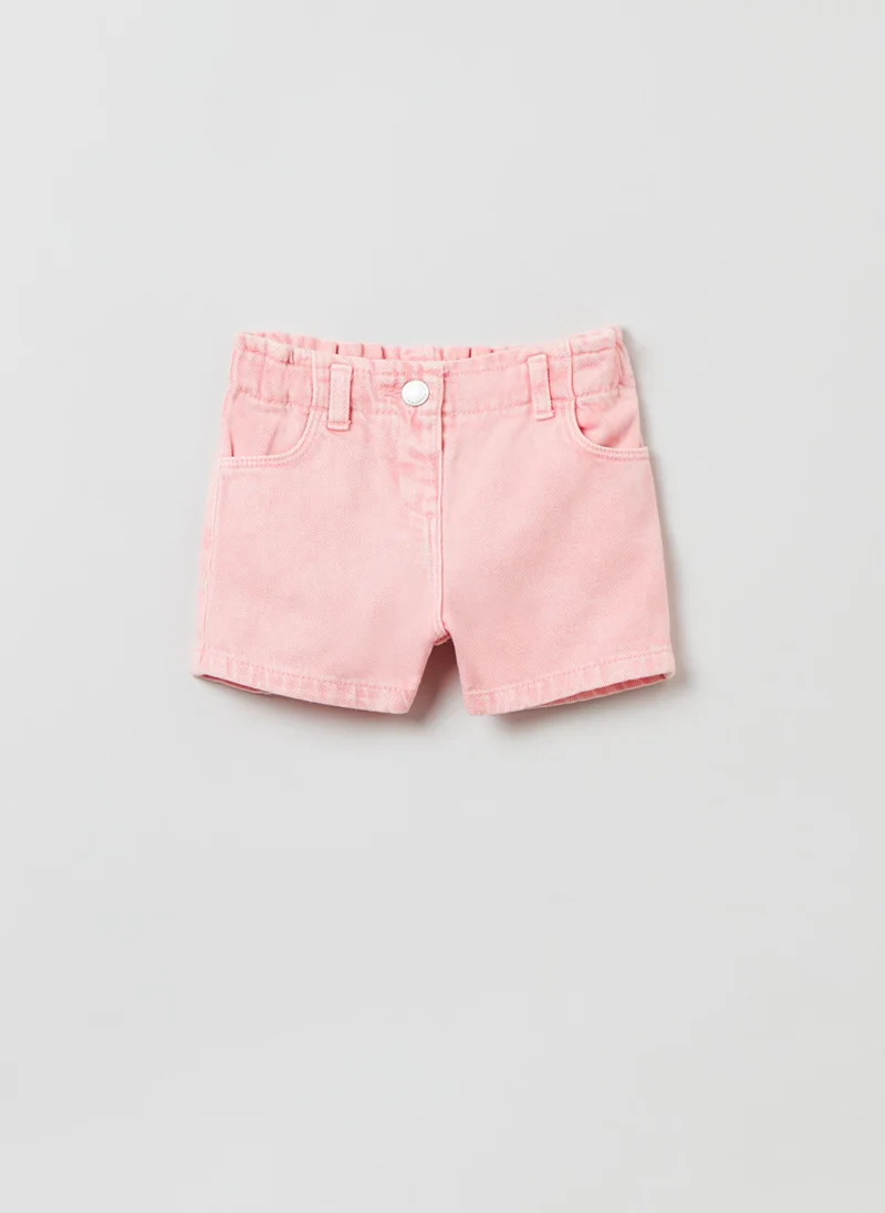 او في اس Garment-dyed twill shorts with pockets