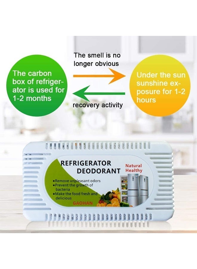 Fridge Deodoriser Bamboo Charcoal and Freshener, Reusable Activated Charcoal Air Purifier Bags, Eliminates Odors, Freezer, Shoe Cabinet, Wardrobe, Multifunction 2pcs - Image 2