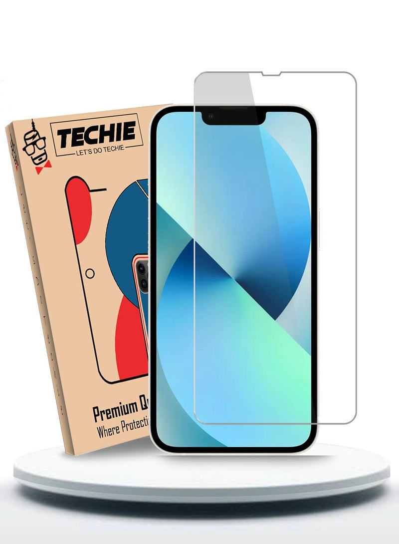 Techie Apple iPhone 13 HD Clear Tempered Glass Screen Protector - Image 1