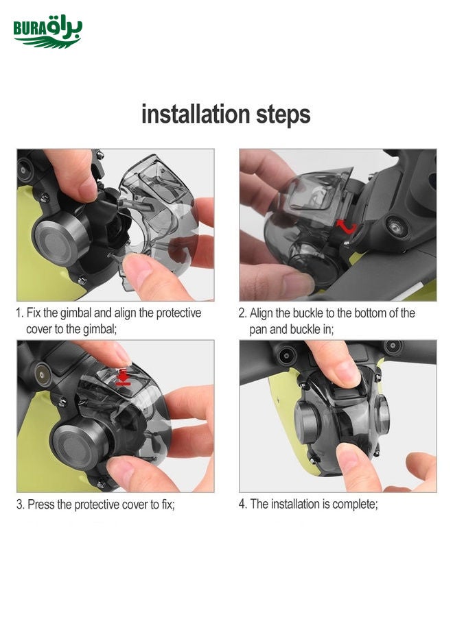 BURAQ Camera Lens Protective Hood Sunshade Cover for DJI FPV Drone - Image 5