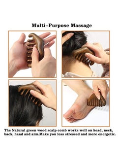 Unique Sandalwood handmade wooden massage comb, lip shaped massage comb, used for head, face, body, Handheld Head Massage Comb,Massage Natural Sandalwood Massager Acupressure Tools Gift for Women Men  - Image 3