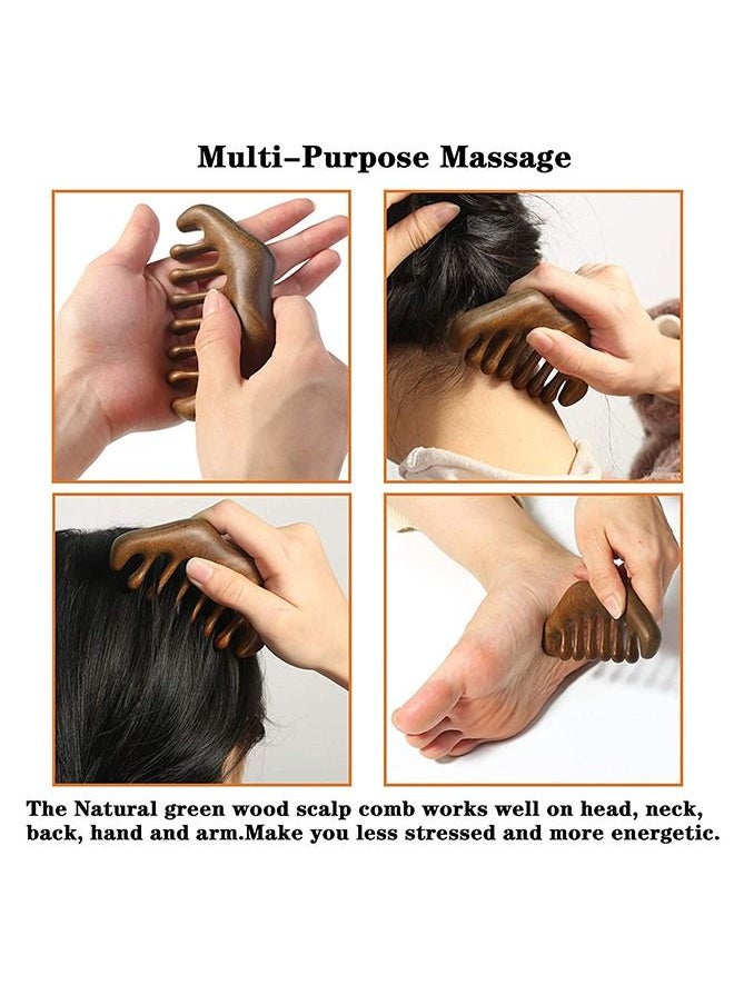 Unique Sandalwood handmade wooden massage comb, lip shaped massage comb, used for head, face, body, Handheld Head Massage Comb,Massage Natural Sandalwood Massager Acupressure Tools Gift for Women Men  - Image 3