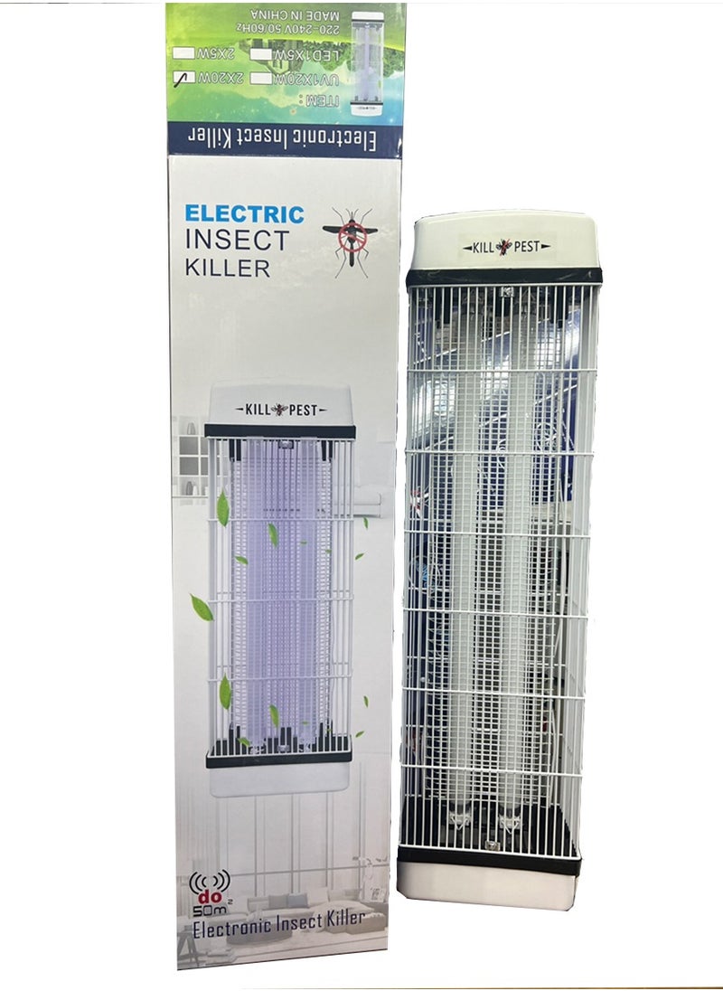 Bug Zapper with 2 Light Bulbs, Flying Insects Killer with 2*20W UV Light & 3800V Electric Shoc,Mosquitos & Flys Trap-Indoor & Outdoor Use, Eliminate Flying Insects  70*20*12.5cm - pzsku/Z7664E4B2F4A7B5520B94Z/45/1741750500/08156825-126a-4532-806d-fd20ae4368a4