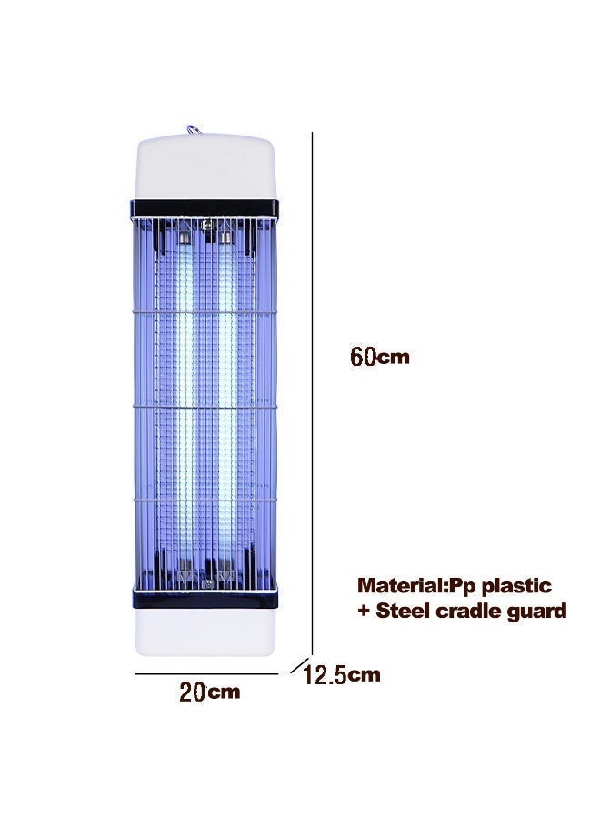Bug Zapper with 2 Light Bulbs, Flying Insects Killer with 2*15W UV Light & 3800V Electric Shock,Mosquitos & Flys Trap-Indoor & Outdoor Use, Eliminate Flying Insects  60*20*12.5cm - Image 2