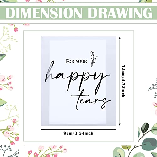 Eaasty حزم مناديل دموع السعادة Eaasty لحفلات الزفاف 3 طبقات مناديل زفاف للضيوف حجم السفر حزم كبيرة من ورق الوجه هدايا لحقيبة الترحيب للعروس والعريس الأم (30 حزمة) - Image 2