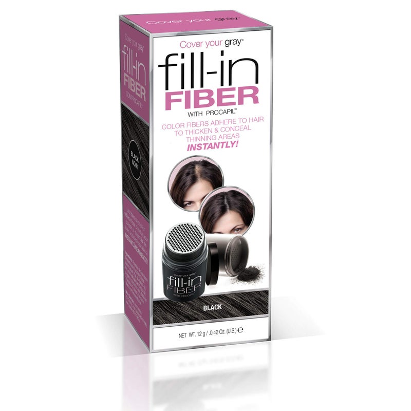 Cover Your Gray Pro FillIn Fibers with Procapil  Black