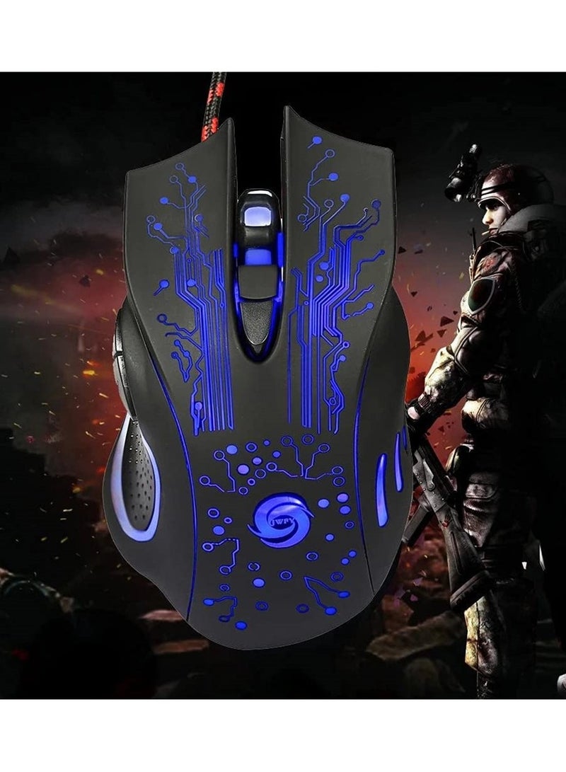 Ergonomic Wired Gaming Mouse with 7 Adjustable Buttons and LED Backlit for PC and Laptop Professional Gamers Black and RGB Colors Available - Image 2
