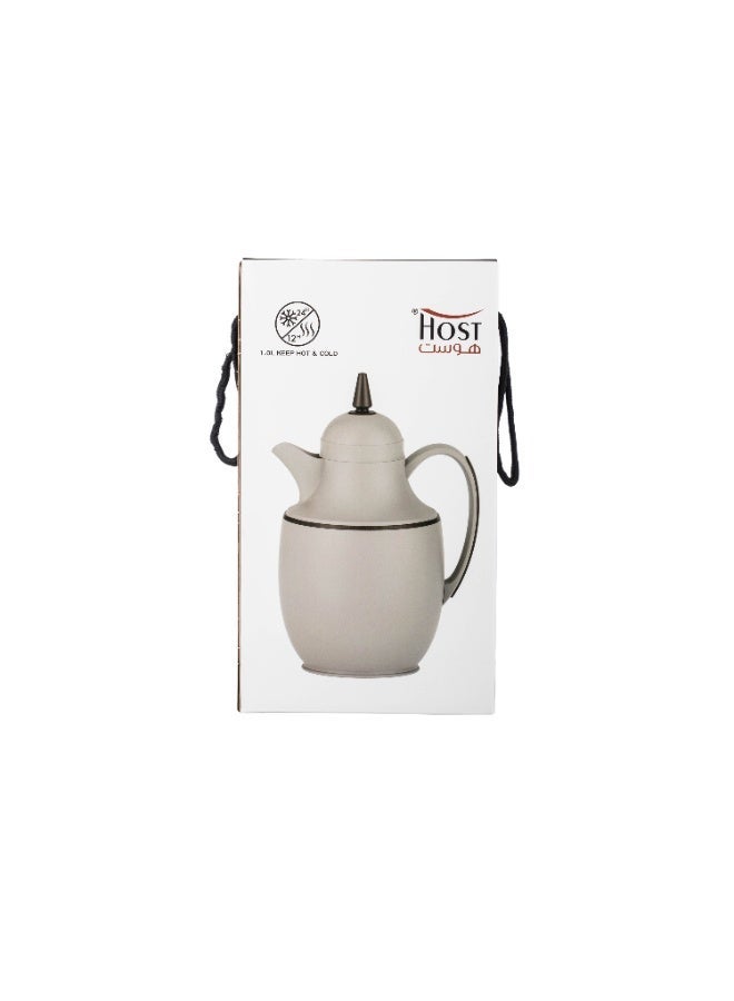 Host ☕ HOST Thermal Hospitality Thermos – Elegant Grey Design | 1 Liter Capacity | Ideal for Arabic Coffee and Tea - Image 4