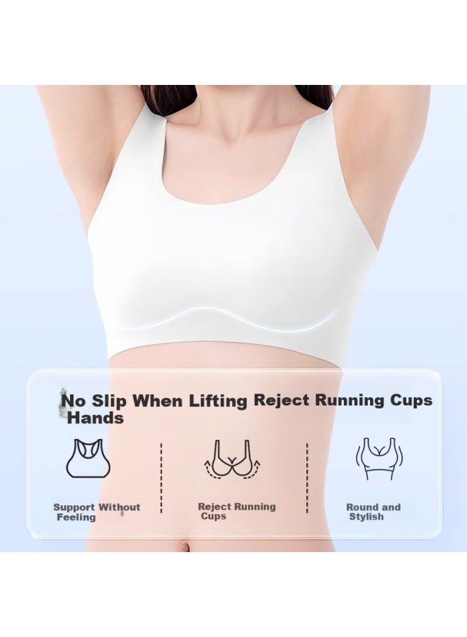 Badigao Disposable Bra For Women, Seamless Ice Silk Summer Military Training Breathable Cool Push-up Bra Ladies M - Image 3